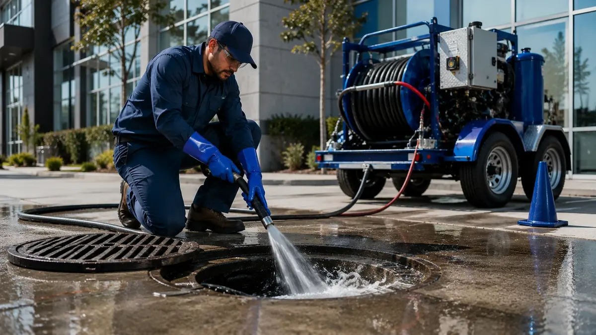 Commercial Hydro Jet Drain Cleaning in Orosi