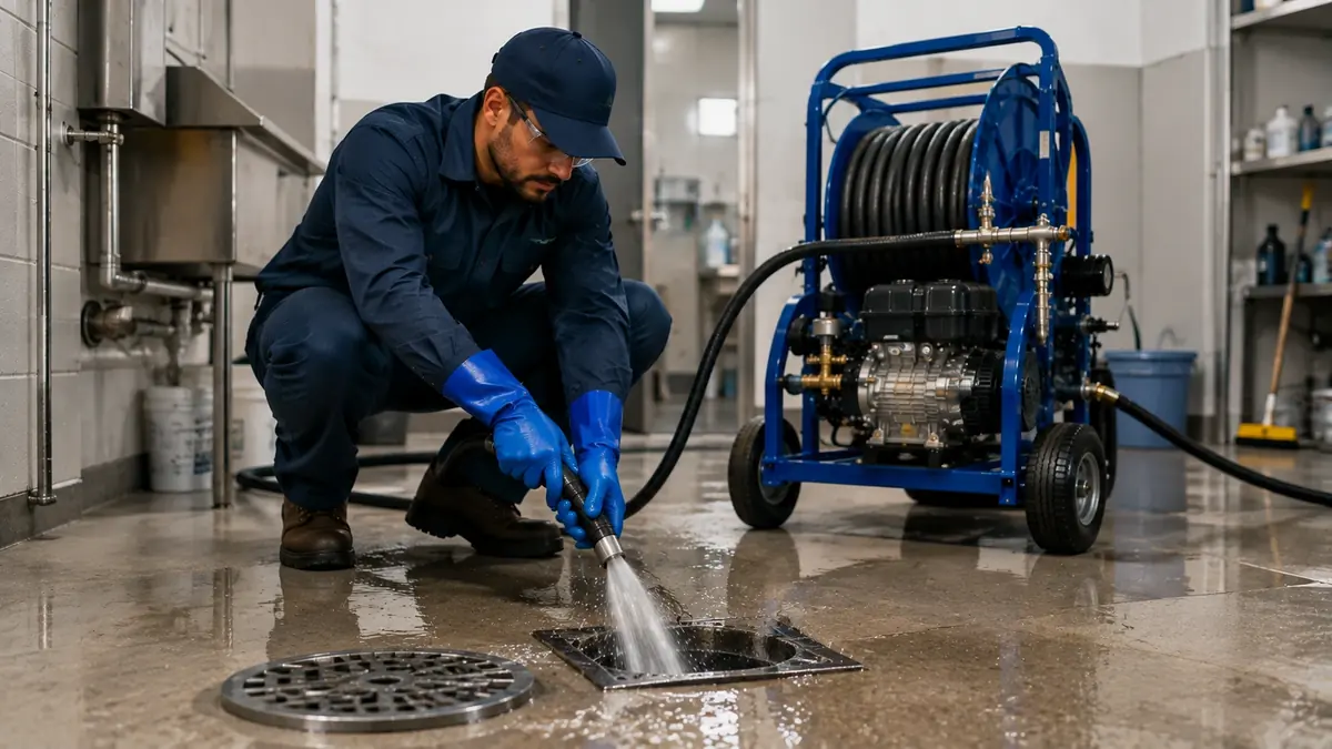 Floor Drain Hydro Jet Cleaning in Orosi