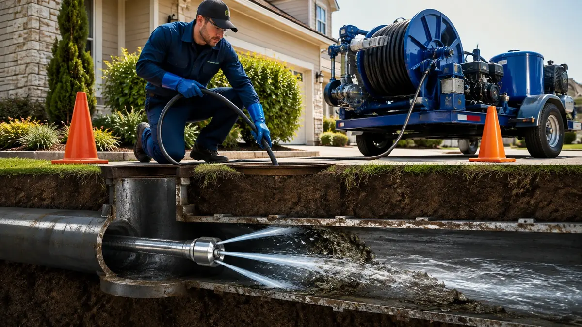 Main Sewer Line Hydro Jet Cleaning in Orosi